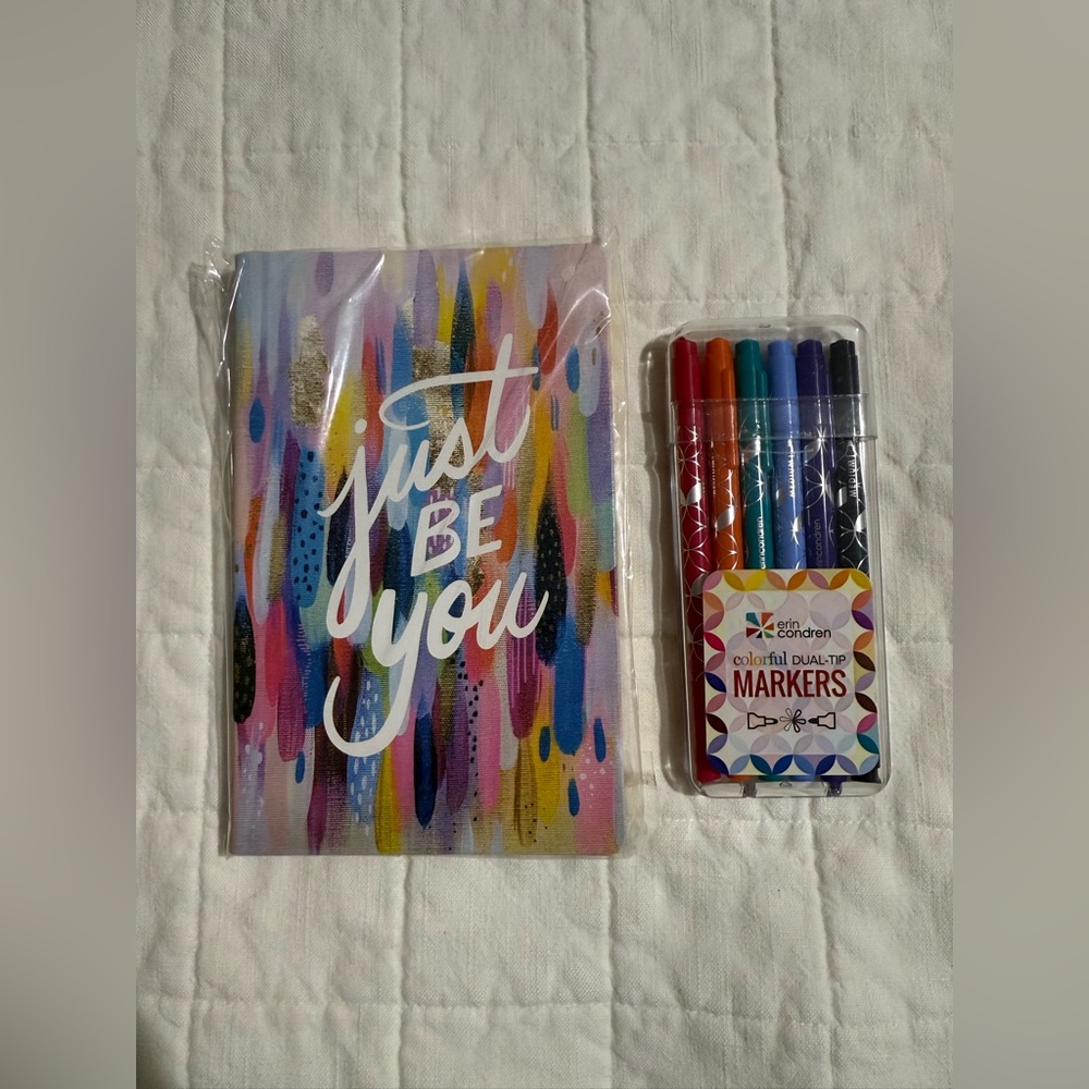 Colorful Notebook and Marker Set